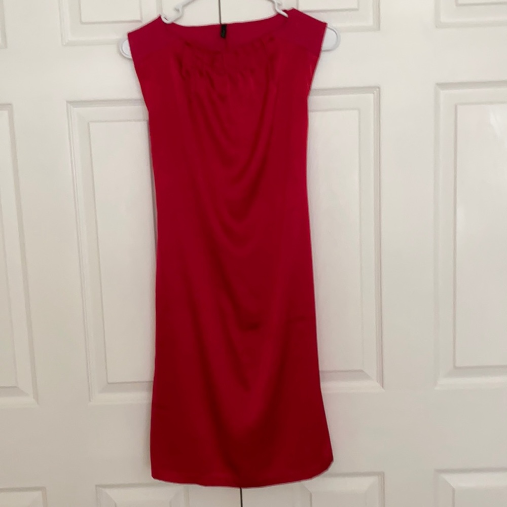 Benetton cerise red sleeveless shift dress, US 6